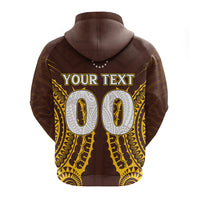 Custom Cook Islands Kukis Zip up Hoodie Tribal Pattern LT12 - Polynesian Pride