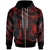 Yap Polynesian Custom Zip Hoodie Polynesian Tattoo Red Version Unisex Red - Polynesian Pride