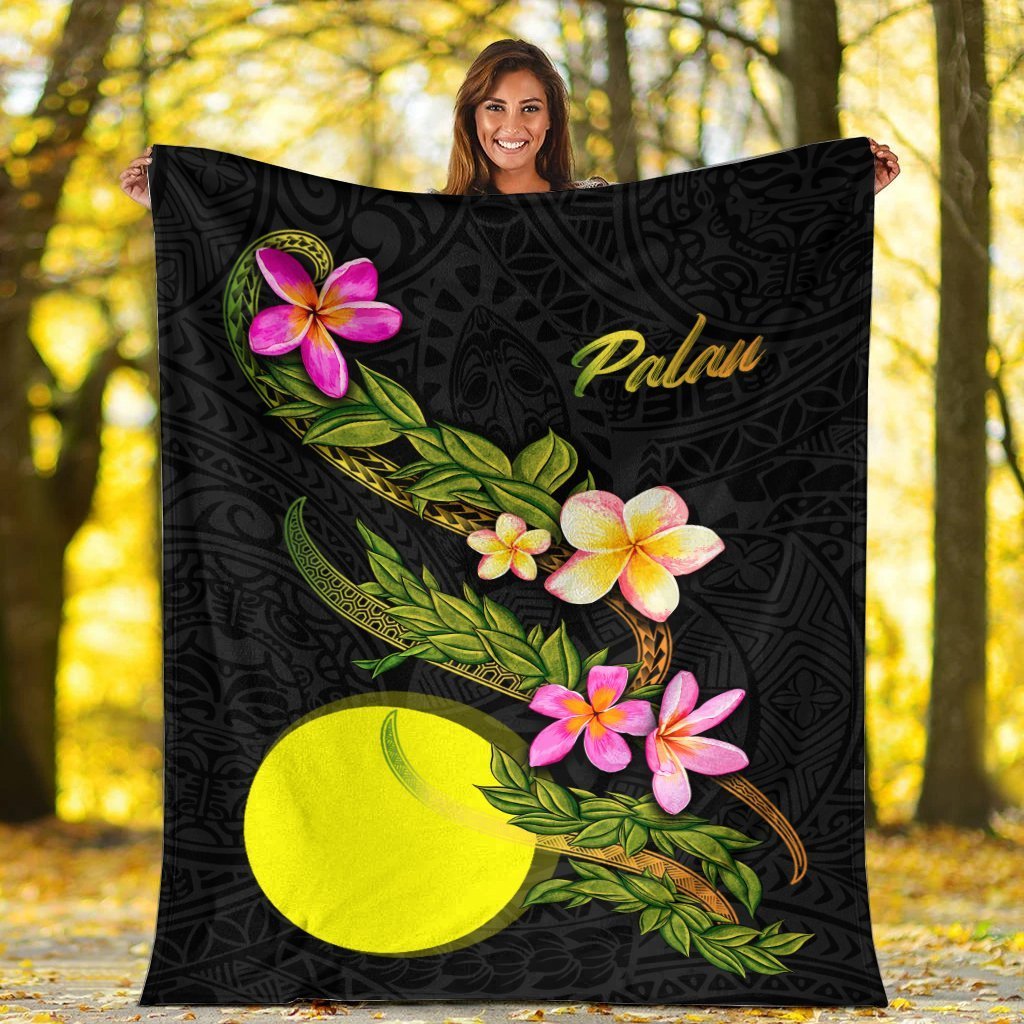 Palau Polynesian Blanket - Plumeria Tribal - Polynesian Pride