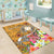 Fiji Custom Personalised Area Rug - Turtle Plumeria (Gold) - Polynesian Pride