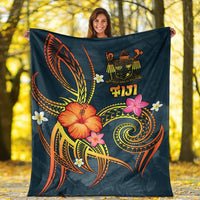 Fiji Polynesian Premium Blanket - Legend of Fiji (Blue) - Polynesian Pride