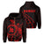 Kanaka Map Zipper Hoodie (Red) Turtle Style Unisex Red - Polynesian Pride
