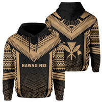 Hawaii Kanaka Polynesian Hoodie Active Gold Unisex Gold - Polynesian Pride