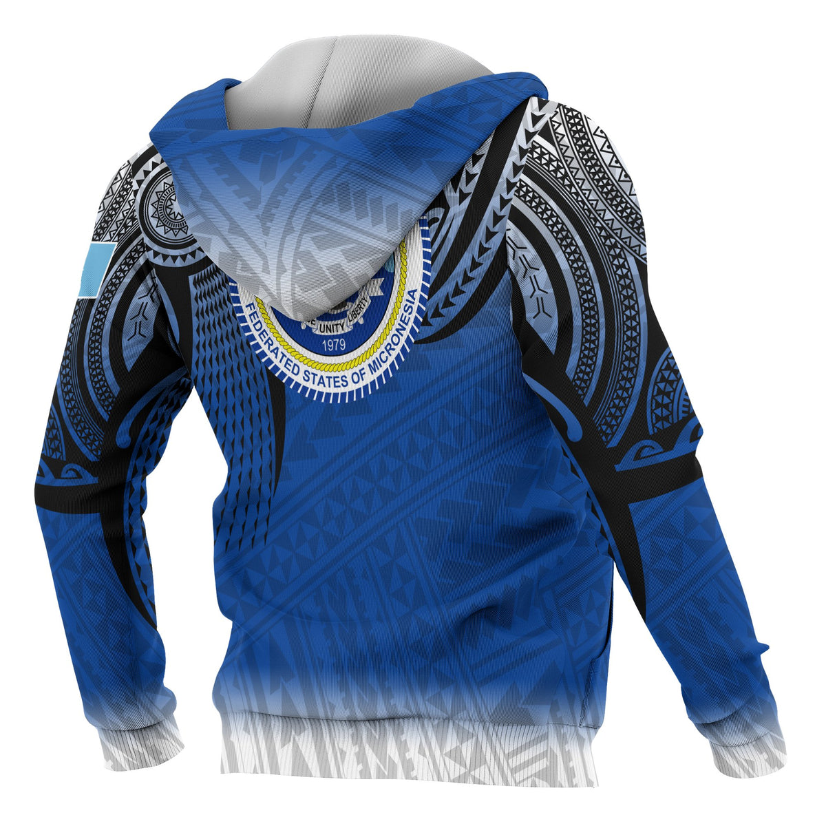 Federated States of Micronesia Zip up Hoodie Tattoo Pattern - Polynesian Pride