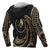 Yap Micronesia All Over Custom Zip up Hoodie Gold Tribal Wave - Polynesian Pride