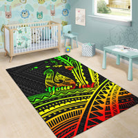 (Custom Personalised) Hawaii Fish Hook Polynesian Tribal Reggae Area Rug - LT12 - Polynesian Pride