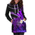 Hawaii Turtle With Plumeria Leaf Purple Women Hoodie Dress - LT12 - Polynesian Pride