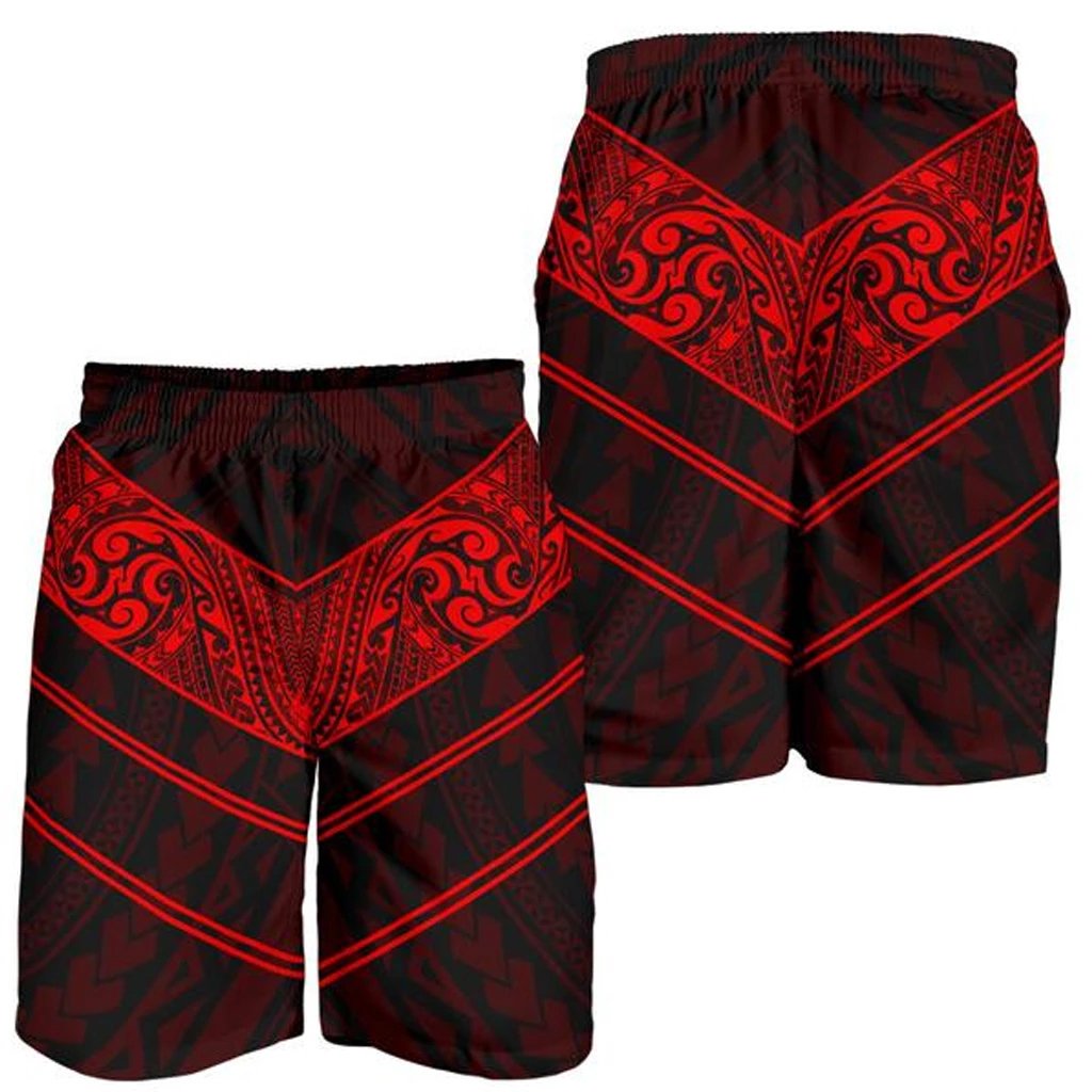 Specialty Polynesian Men's Shorts Red Red - Polynesian Pride