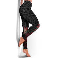 Yap Micronesia Women's Legging - Tropical Vintage Hibiscus - Polynesian Pride