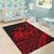 Hawaii Turtle With Hibiscus Tribal Red Area Rug - LT12 - Polynesian Pride