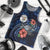 Niue Polynesian Men Tank Top - Blue Turtle Hibiscus - Polynesian Pride