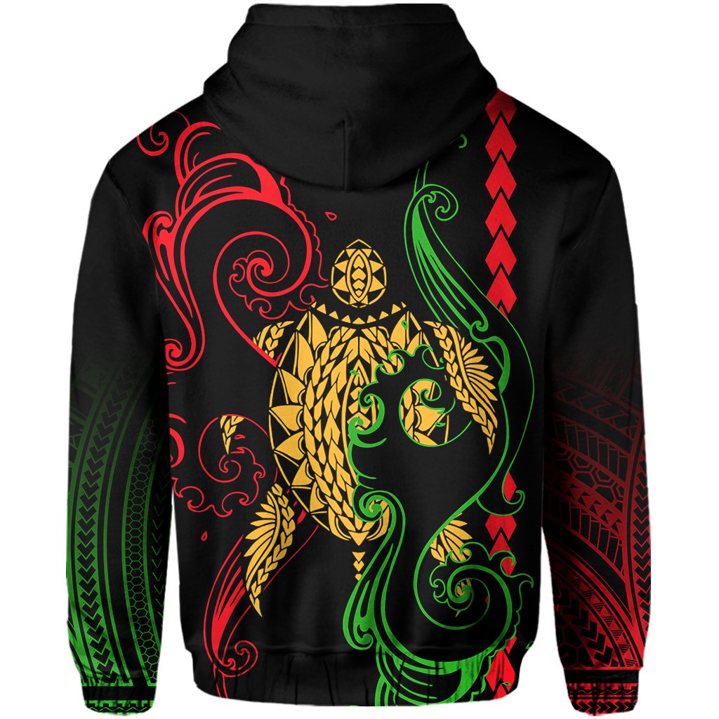 Hawaii Hoodie Turtle Sea Zip Hoodie - Polynesian Pride