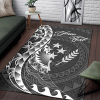 Kosrae Area Rug - Custom Personalised Polynesian Pattern Style Black - Polynesian Pride