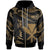 Hawaii Kanaka Maoli Polynesian Custom Zip Hoodie Polynesian Tattoo Gold Version Unisex Gold - Polynesian Pride