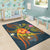 Vanuatu Polynesian Personalised Area Rug - Legend of Vanuatu (Blue) - Polynesian Pride