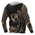 Tonga Polynesian All Over Custom Zip up Hoodie Gold Tribal Wave - Polynesian Pride