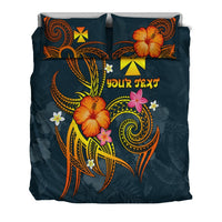 Wallis and Futuna Polynesian Personalised Bedding Set - Legend of Wallis and Futuna (Blue) - Polynesian Pride