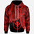 Polynesian Hawaii Custom Zip up Hoodie Tribal Wave Tattoo Red Unisex Red - Polynesian Pride