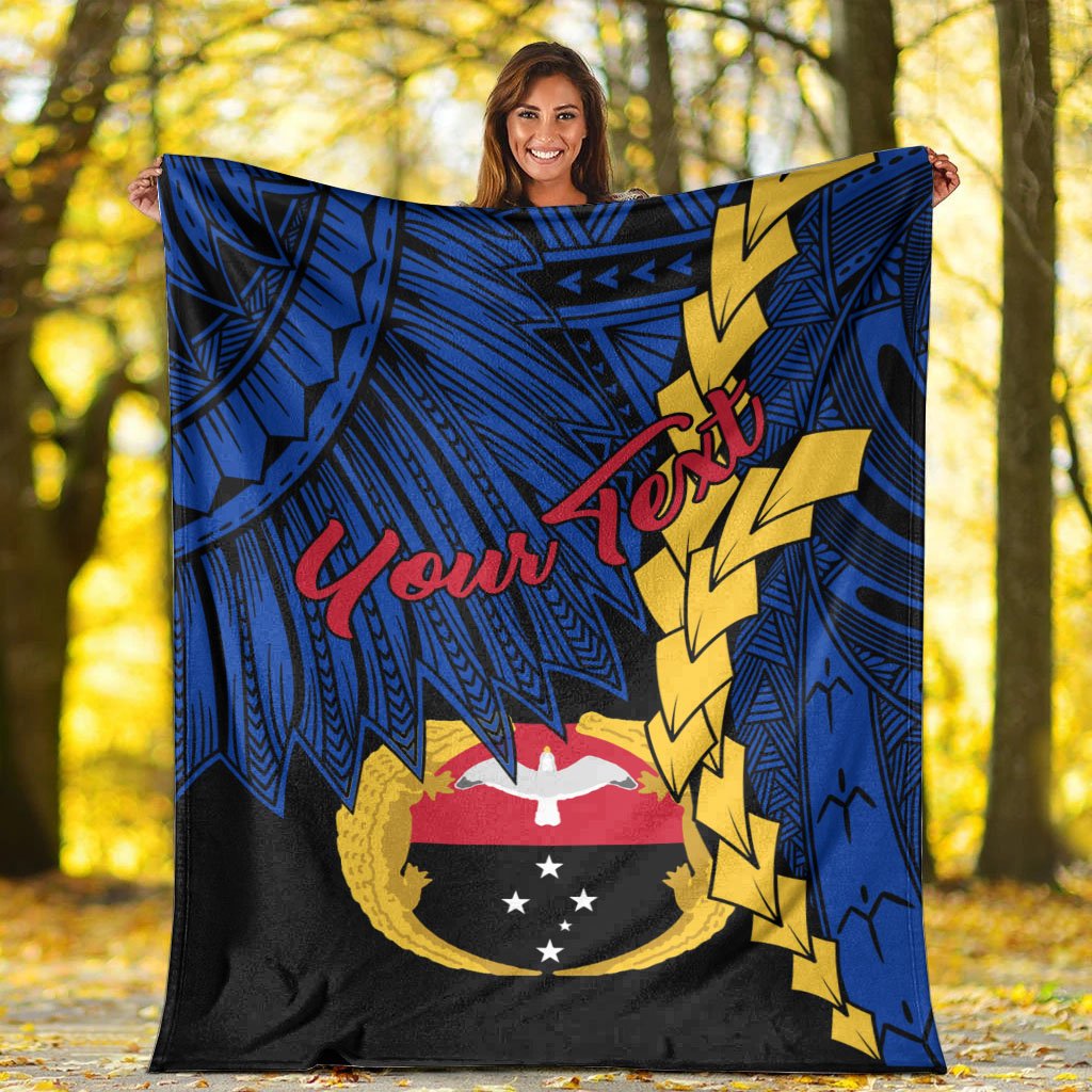 Papua New Guinea Gulf Province Polynesian Custom Personalised Blanket - Tribal Wave Tattoo - Polynesian Pride