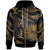 Tahiti Polynesian Custom Zip Hoodie Polynesian Tattoo Gold Version Unisex Gold - Polynesian Pride