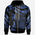 Palau Polynesian Custom Zip Hoodie Polynesian Tattoo Blue Version Unisex Blue - Polynesian Pride