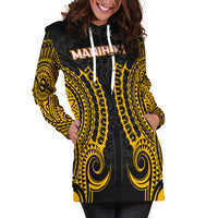 (Custom Personalised) Cook Islands Manihiki Hoodie Dress - Tribal Pattern - LT12 - Polynesian Pride