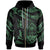 Guam Polynesian Custom Zip Hoodie Polynesian Tattoo Green Version Unisex Green - Polynesian Pride