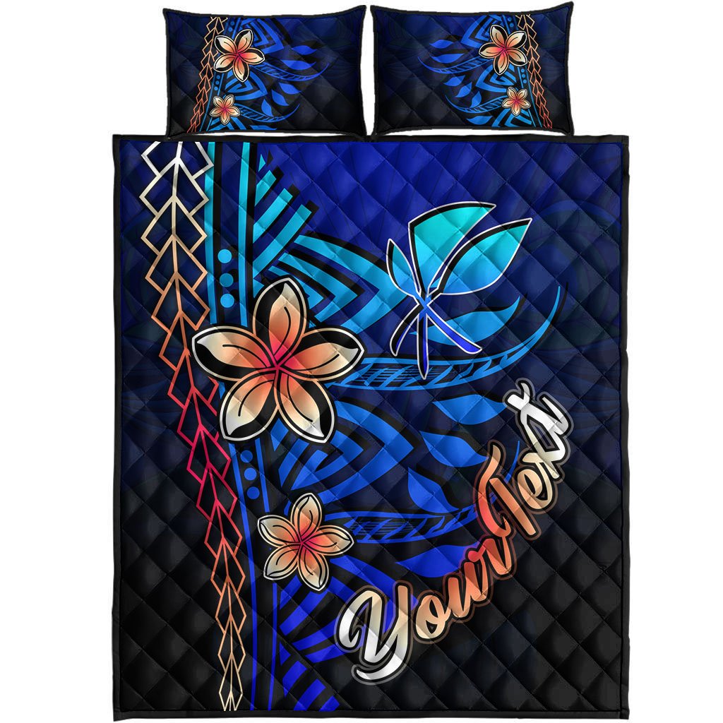 Hawaii Custom Personalised Quilt Bed Set - Vintage Tribal Mountain - Polynesian Pride
