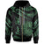 Tahiti Polynesian Custom Zip Hoodie Polynesian Tattoo Green Version Unisex Green - Polynesian Pride