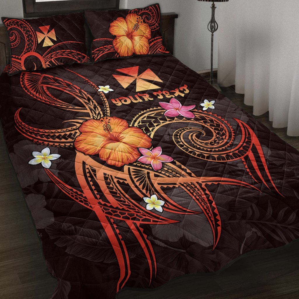 Wallis and Futuna Polynesian Personalised Quilt Bed Set - Legend of Wallis and Futuna (Red) Red - Polynesian Pride