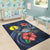 New Caledonia Polynesian Area Rug - Blue Turtle Hibiscus - Polynesian Pride