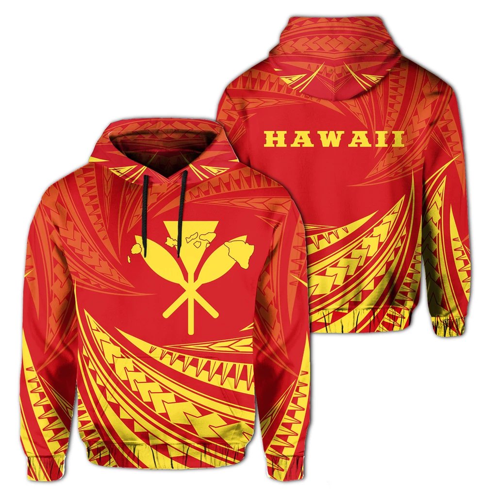 Kanaka Mauna Kea Polynesian Hoodie Tornado Style Unisex White - Polynesian Pride