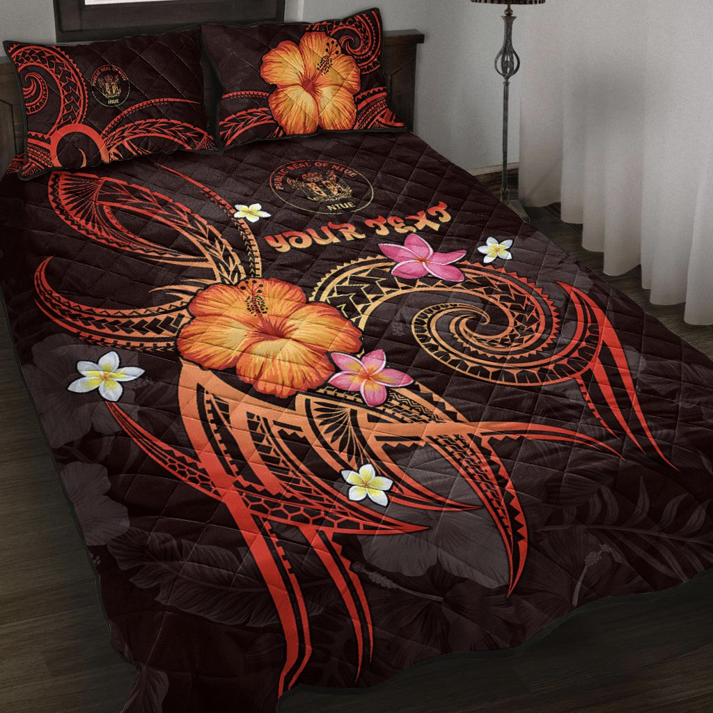 Niue Polynesian Personalised Quilt Bed Set - Legend of Niue (Red) Red - Polynesian Pride