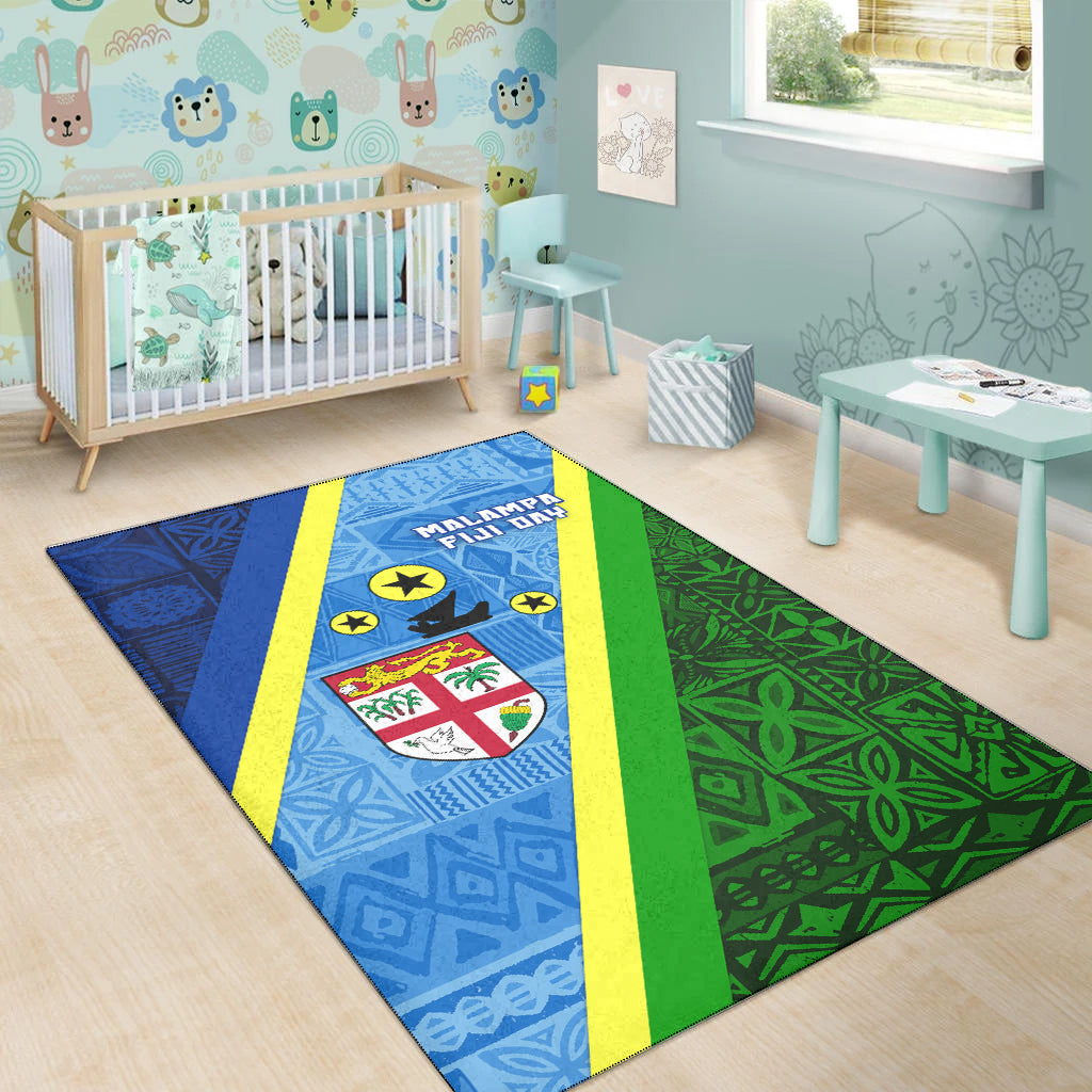 Vanuatu Malampa Fiji Day Area Rug - Combine Flag Design LT4 - Polynesian Pride