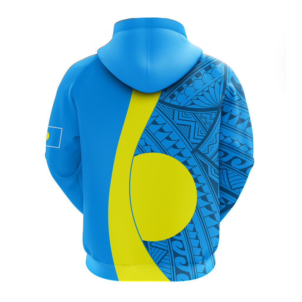 Custom Palau Hoodie Tribal Pattern LT12 - Polynesian Pride