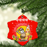 Hawaii Santa Claus Surfer Red Christmas Ornament - LT12 - Polynesian Pride