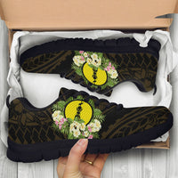 New Caledonia Sneakers - Polynesian Gold Patterns Collection - Polynesian Pride