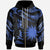 Nauru Polynesian Custom Zip Hoodie Polynesian Tattoo Blue Version Unisex Blue - Polynesian Pride