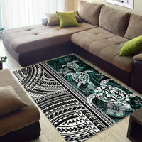 Polynesian Area Rug - Turtle With Ethnic Motives And Floral Elements - LT20 Red - Polynesian Pride