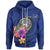 American Samoa Polynesian Custom Zip up Hoodie Floral With Seal Blue Unisex Blue - Polynesian Pride