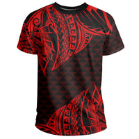 Hawaii Maka Polynesian T Shirt Marcus Style Red - Polynesian Pride