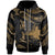 Papua New Guinea Polynesian Custom Zip Hoodie Polynesian Tattoo Gold Version Unisex Gold - Polynesian Pride