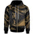 Tokelau Polynesian Custom Zip Hoodie Polynesian Tattoo Gold Version Unisex Gold - Polynesian Pride