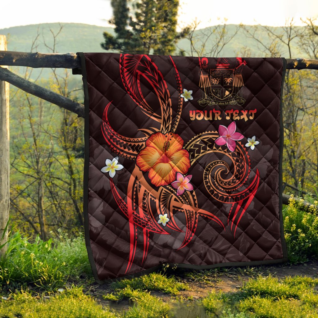 Fiji Polynesian Personalised Premium Quilt - Legend of Fiji (Red) - Polynesian Pride