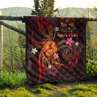 Fiji Polynesian Personalised Premium Quilt - Legend of Fiji (Red) - Polynesian Pride