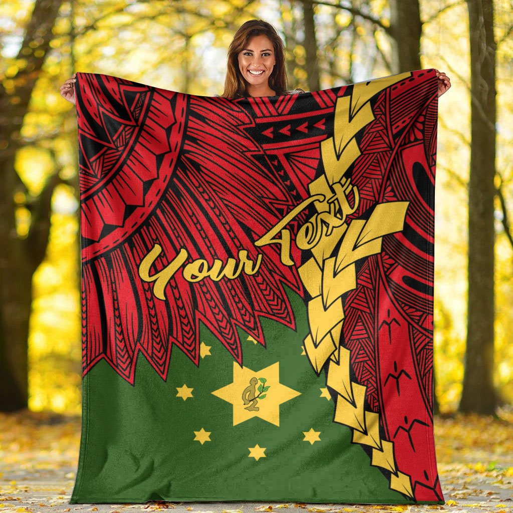 Papua New Guinea Eastern Highlands Province Polynesian Custom Personalised Blanket - Tribal Wave Tattoo - Polynesian Pride