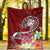 Fiji Premium Blanket - Turtle Plumeria (Red) - Polynesian Pride