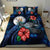 Niue Polynesian Bedding Set - Blue Turtle Hibiscus - Polynesian Pride