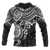 Cook Islands Polynesian Zip up Hoodie White Turtle Unisex White - Polynesian Pride