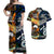 Maori Aboriginal Matching Hawaiian Shirt and Dress New Zealand Australia Together Blue LT8 Blue - Polynesian Pride